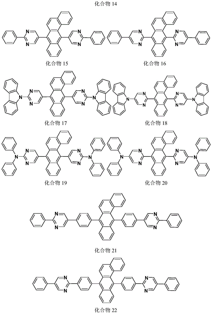 A kind of benzanthracene derivative containing pyrimidine or pyrazine or triazine group and its application