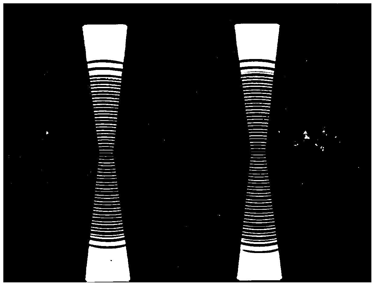 Flexible gradient strain film, preparation method and application thereof