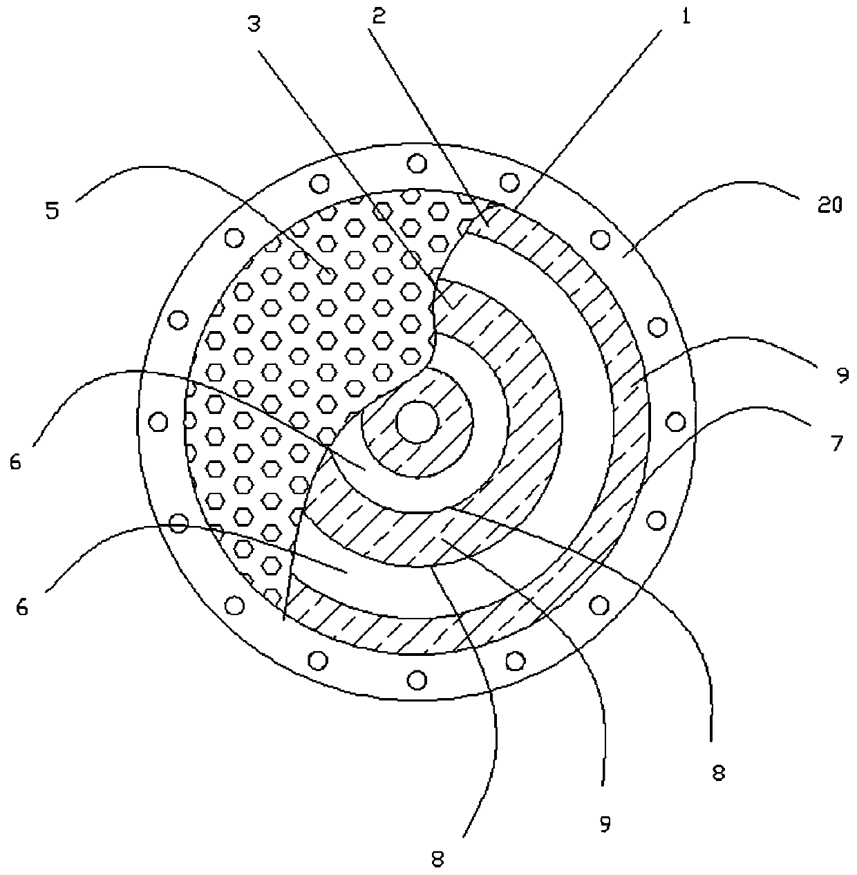 Energy-saving low-consumption separation device for oil mist