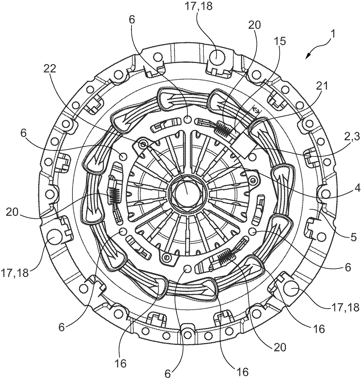 Self-compensating regulating clutch with regulation display/regulation feedback