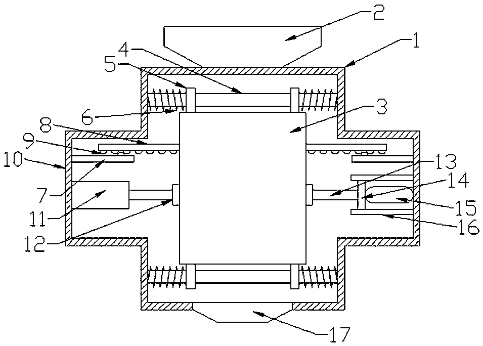 Screening device for grain processing