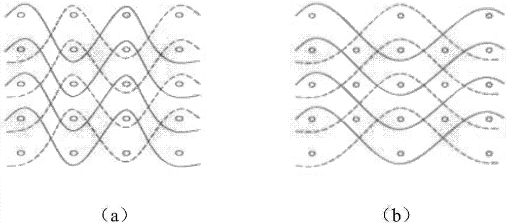 Layer connection structure with designable oblique yarns in plane