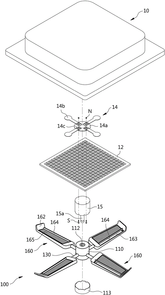 Self generating type clean air diffusion fan for 4-direction ceiling-mounted cassette type air conditioner