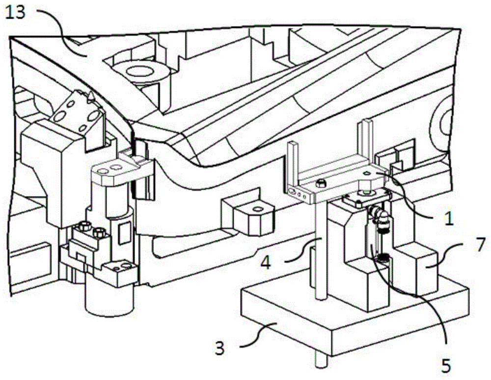 Location ejecting device for stamping die