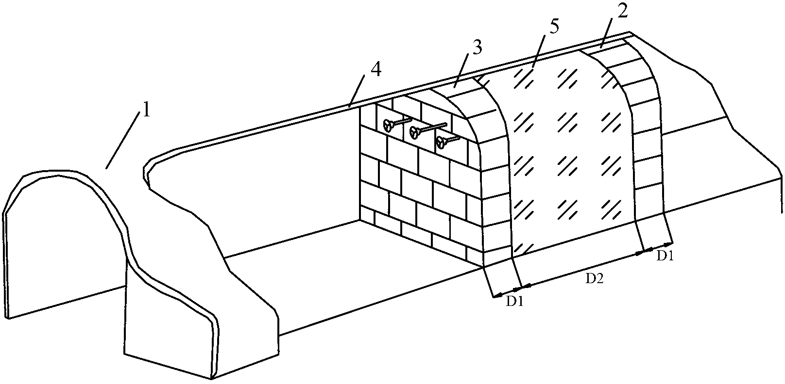 Gob sealing structure