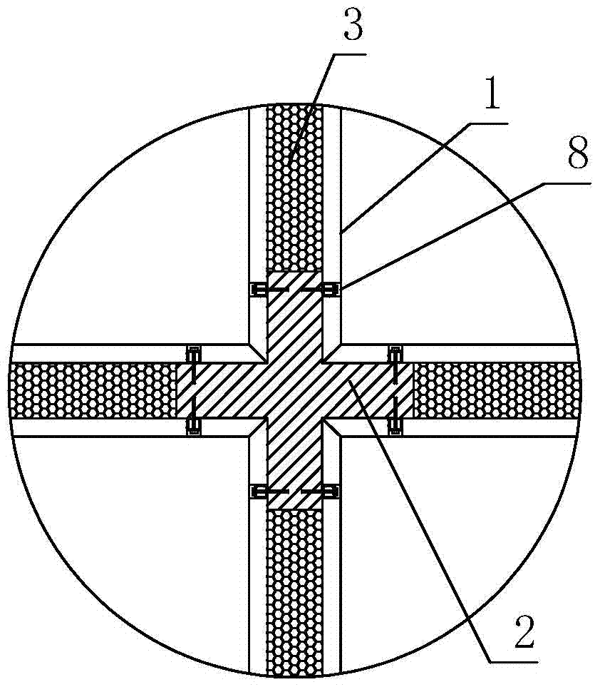 A special-shaped beam-column steel frame with a sandwich panel and its construction method