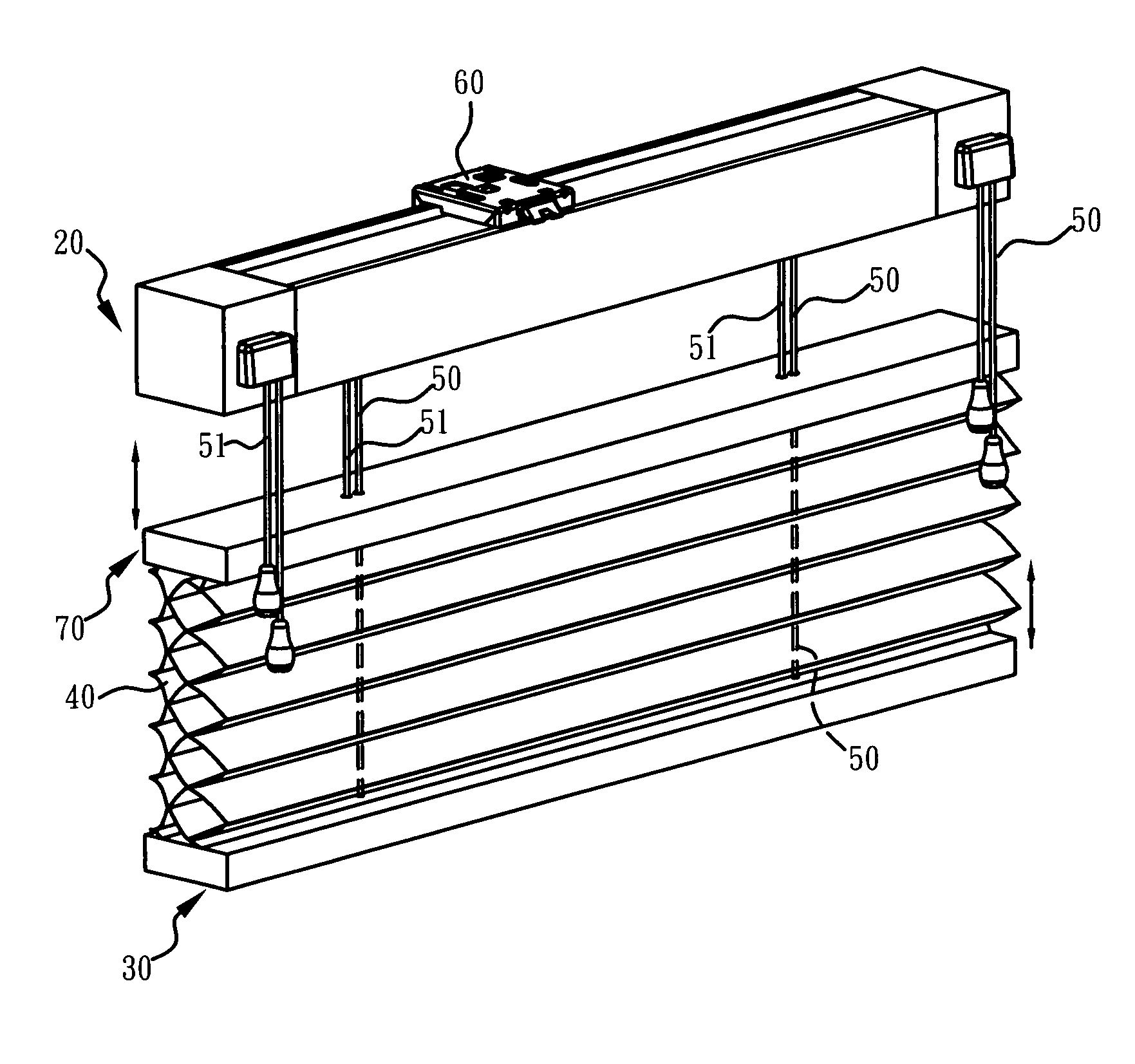 Rail structure for window blinds