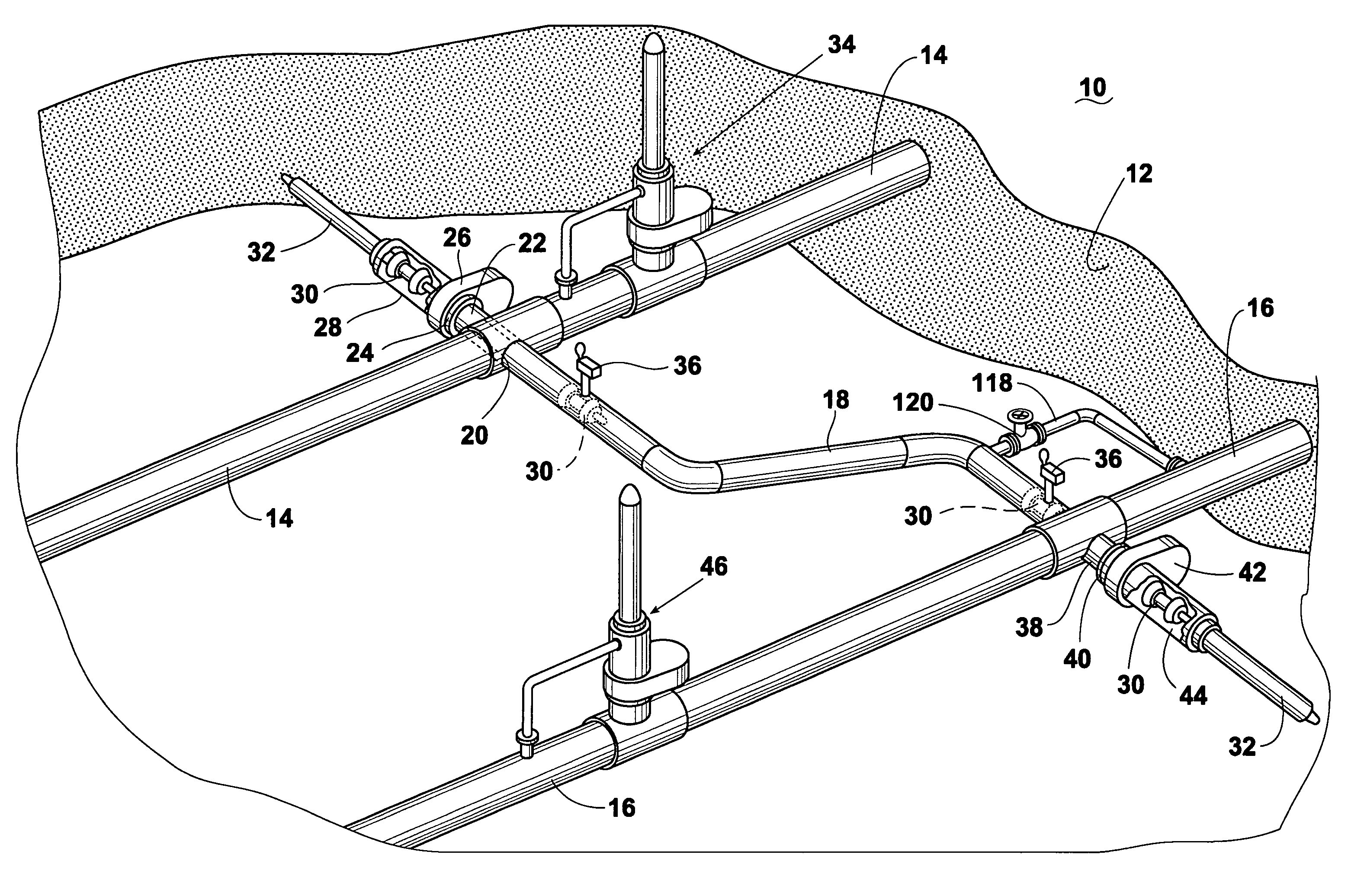 Cross-line plugging system