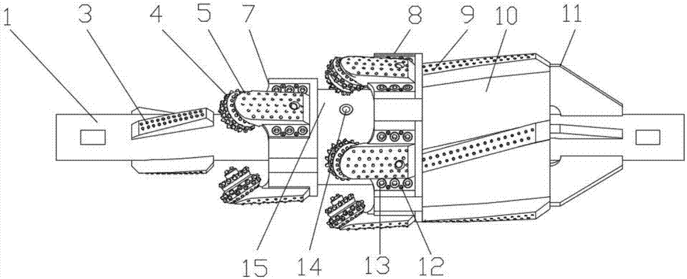 Reverse circulation channel-type double stage reamer