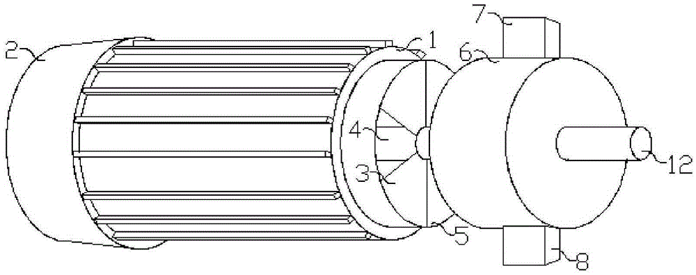 Corrosion-resistant and explosion-proof motor driven with assistance of wastewater