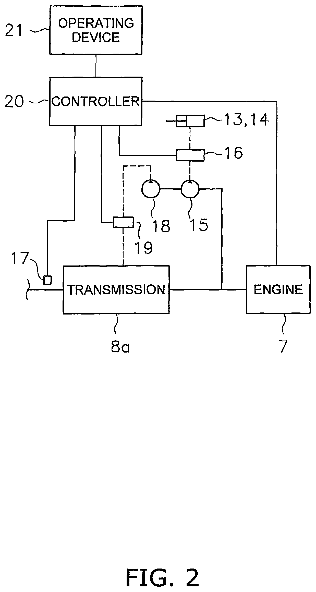 Transmission, and control system for work vehicle