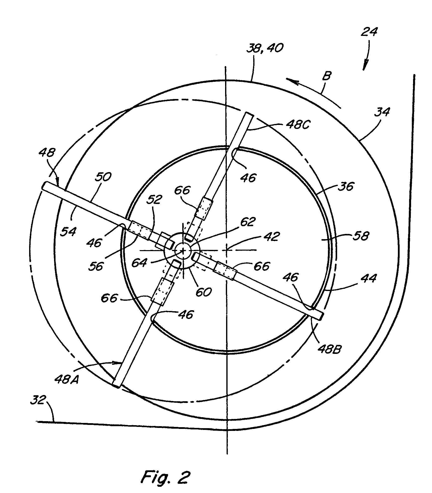 Auger finger with resilient elastomeric retainer retractor at breaking point