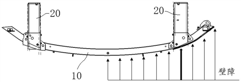 Vehicle force transmission path front end structure and vehicle