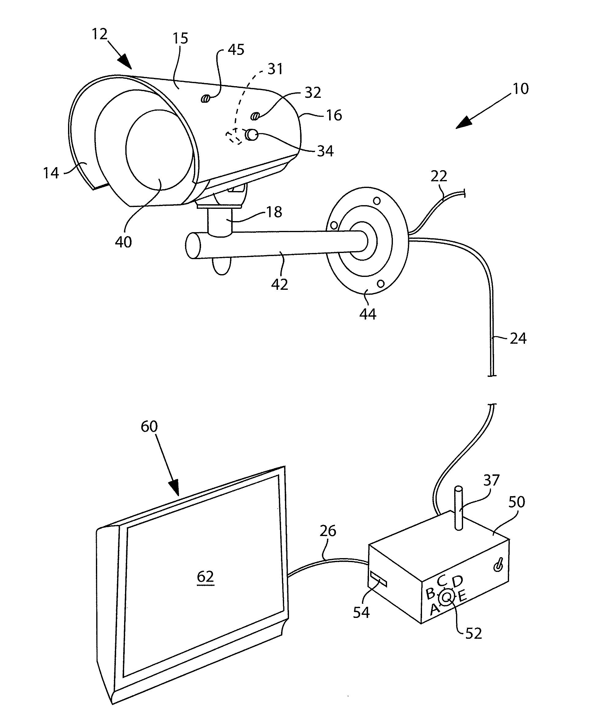 Spotlight with security camera