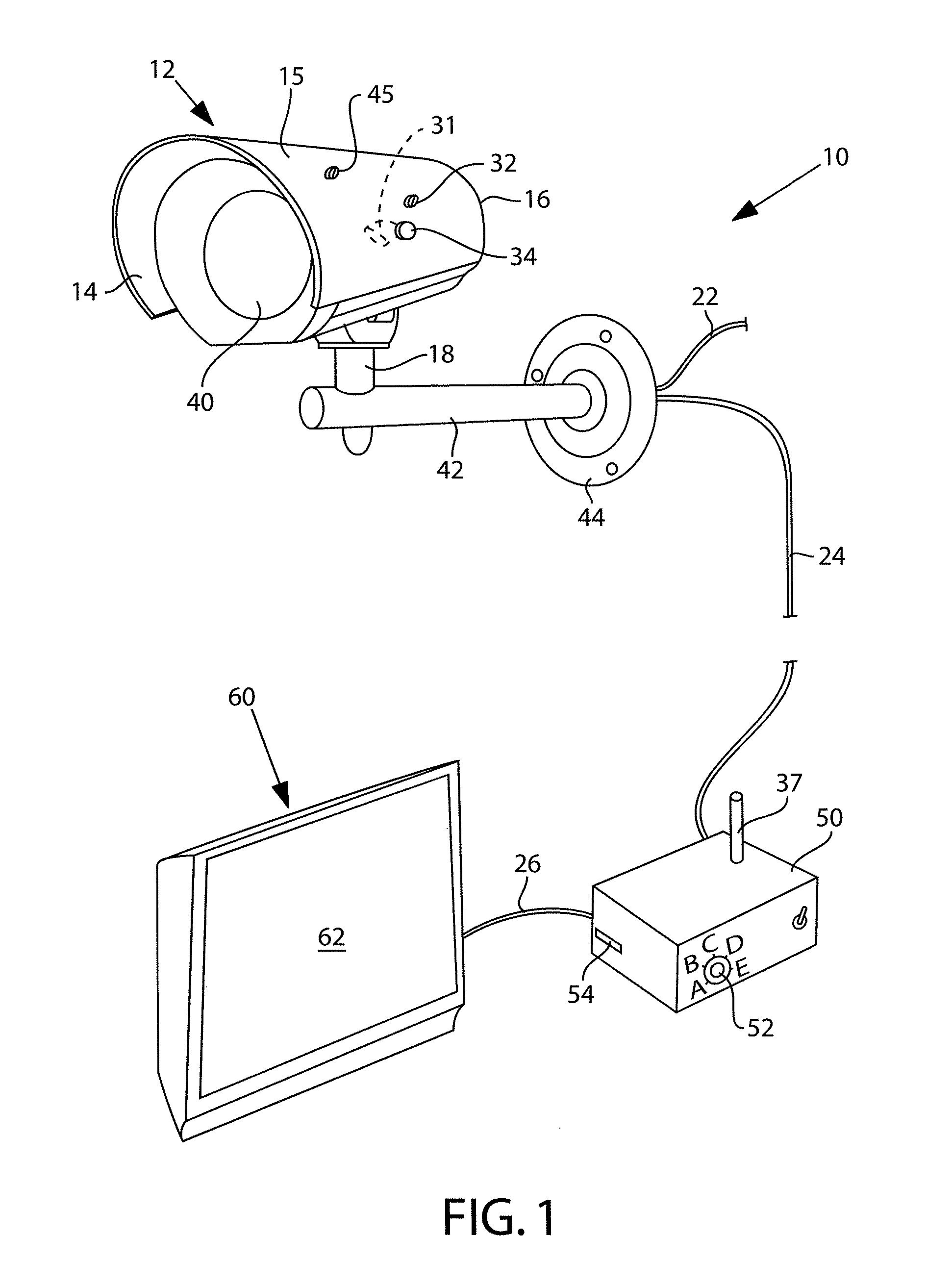 Spotlight with security camera