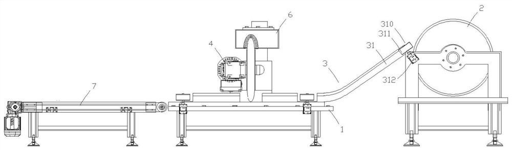 Cutting production line for formed flame-retardant triangular belt