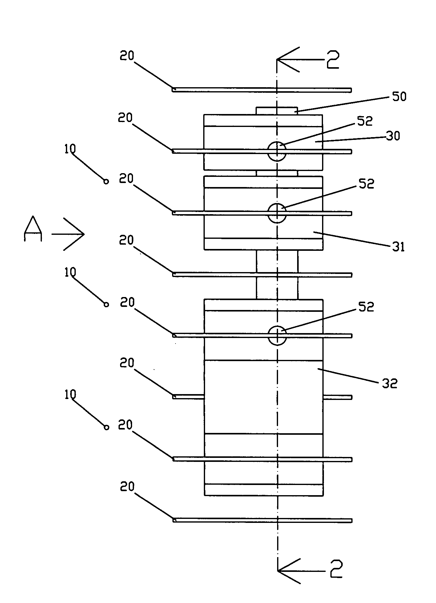 Collector modules for devices for removing particles from a gas