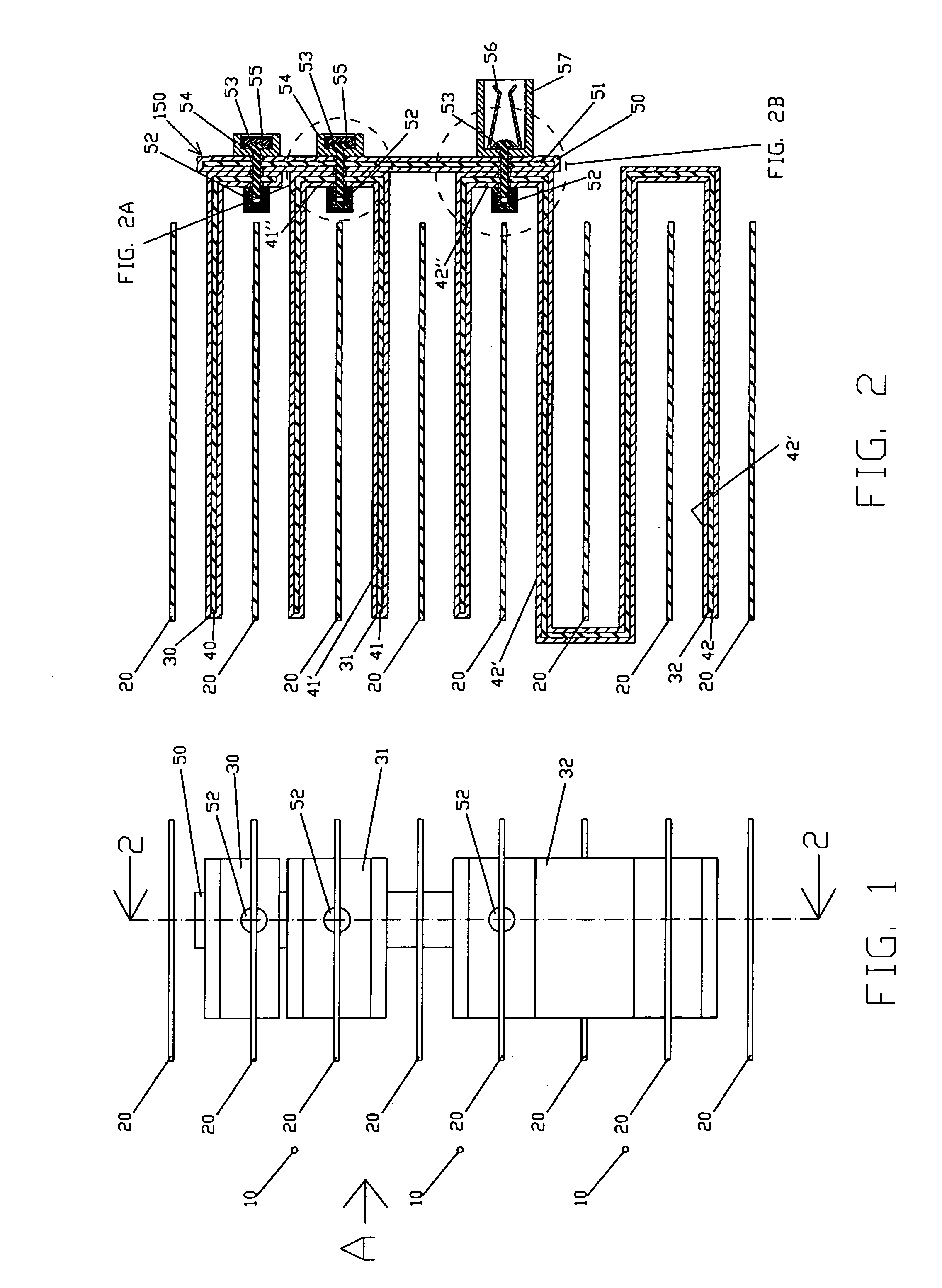 Collector modules for devices for removing particles from a gas