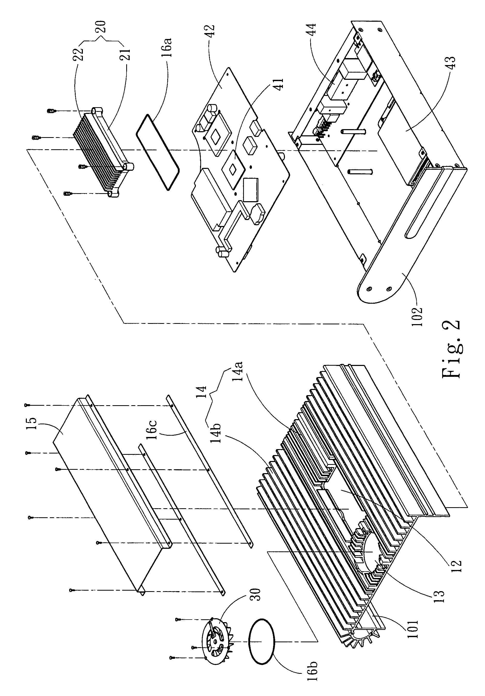 Heat dissipation structure for electronic devices