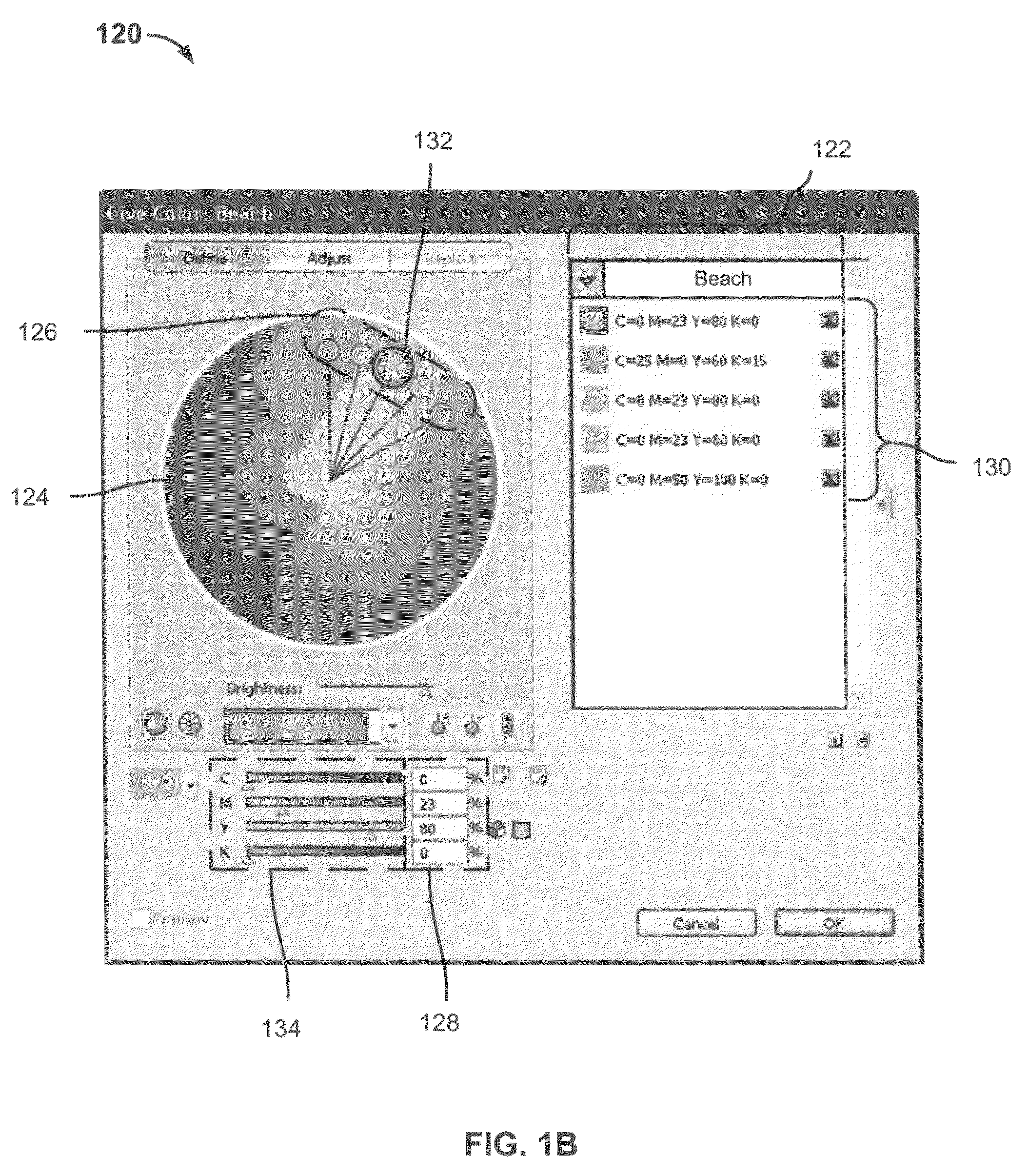 Color selection interface