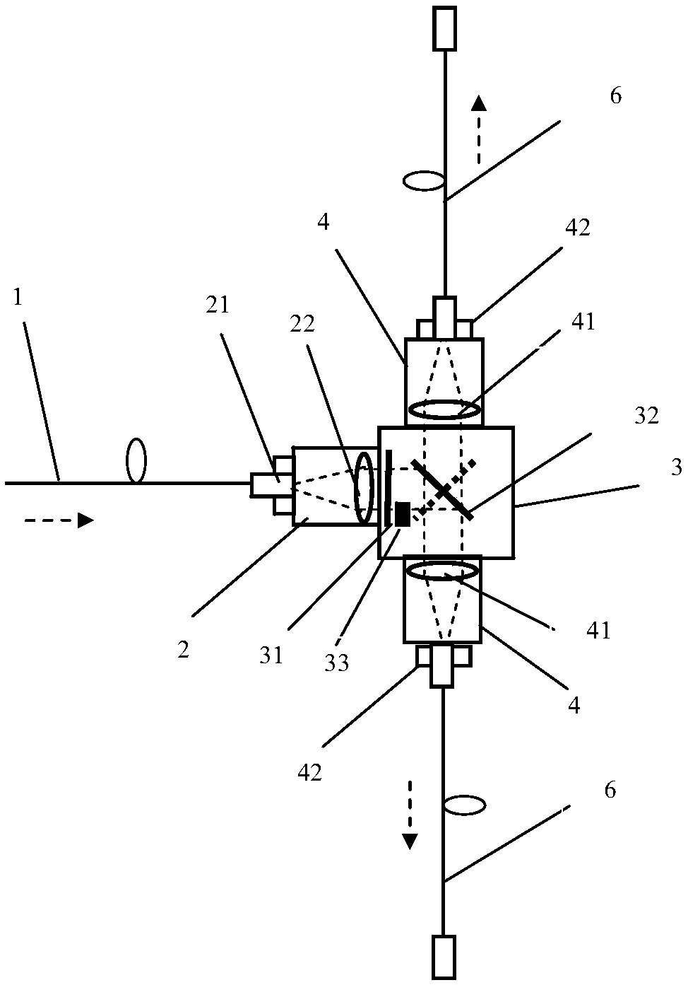 Single beam time-division switching module for laser spot welding processing system