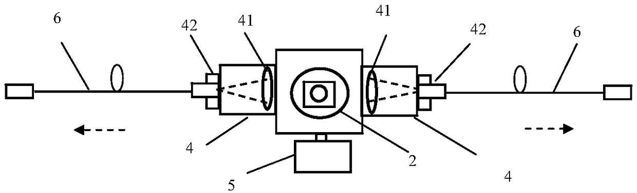 Single beam time-division switching module for laser spot welding processing system