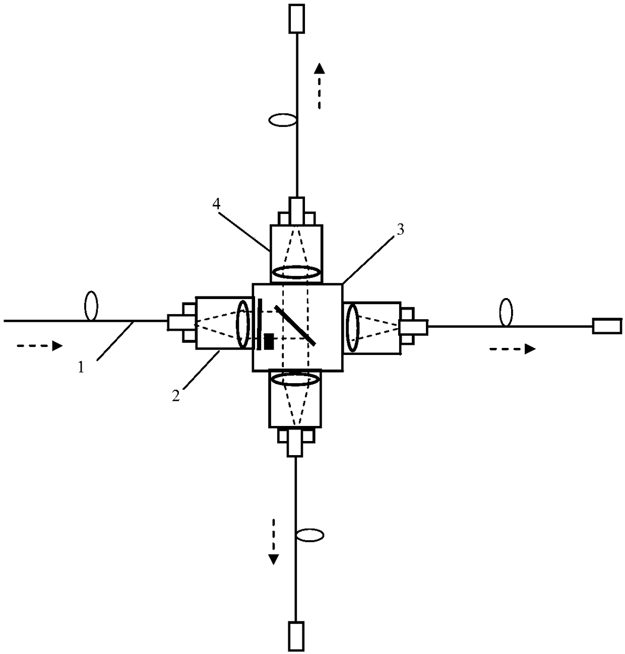 Single beam time-division switching module for laser spot welding processing system