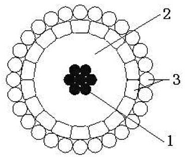 Unbraced expanded steel-cored aluminum stranded wire