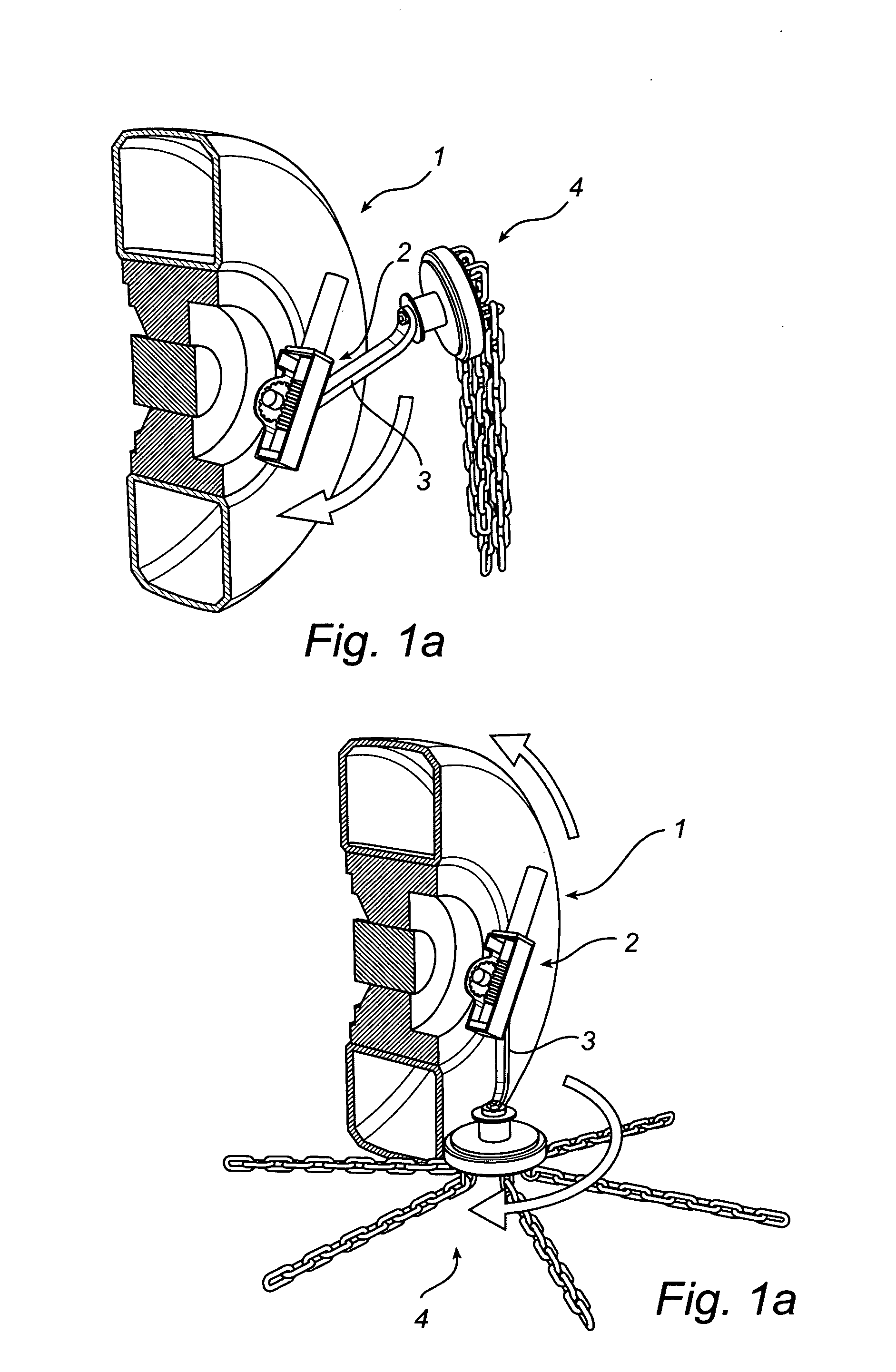 Pivoting Device for a Centrifugal Traction Assembly of a Vehicle