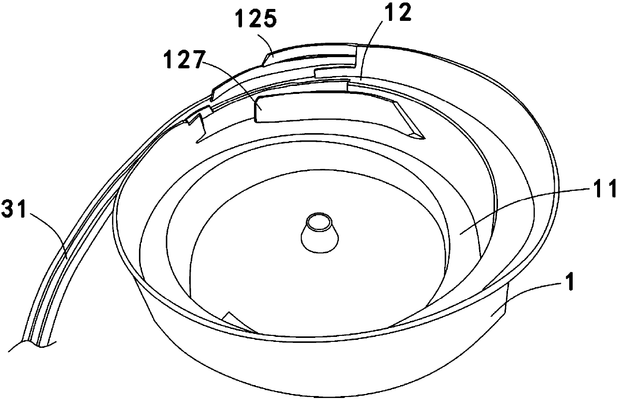 Vibrating feeding device, embossing equipment for chopsticks and production method