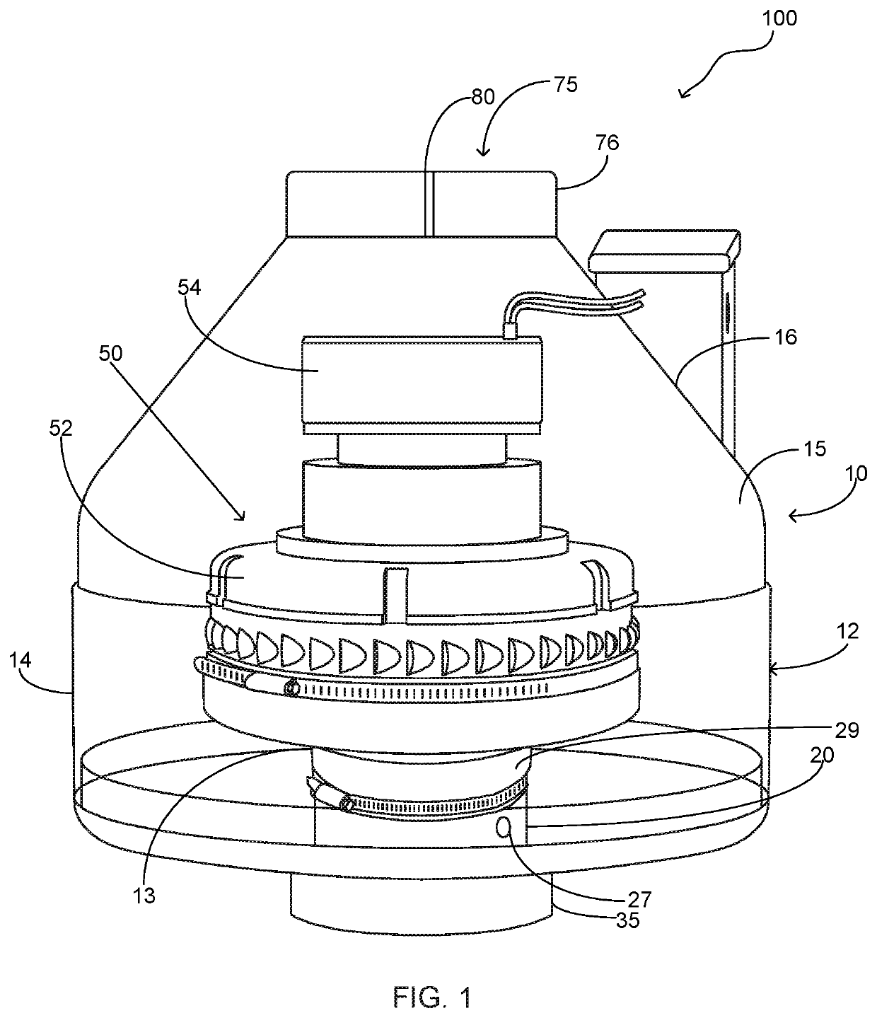 Radon removal apparatus