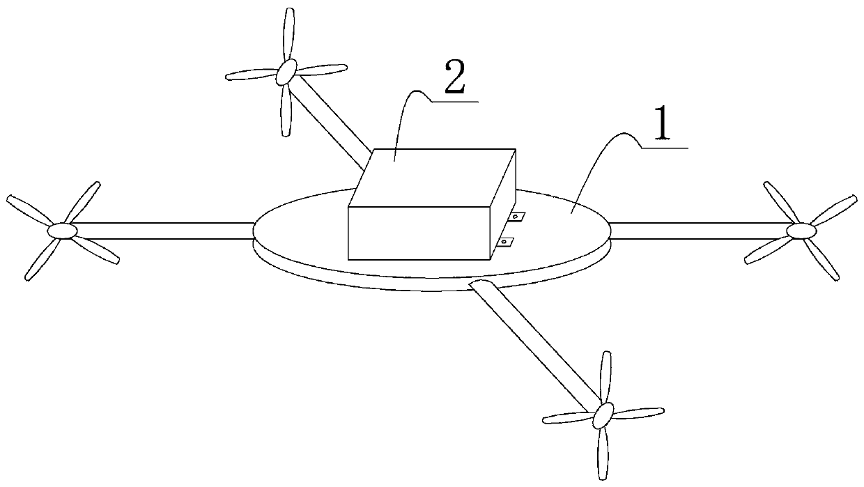 Unmanned-aerial-vehicle-based environment monitoring device