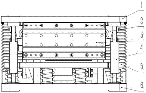 Vibration absorbing mechanism for converting complex vibration into triaxial reciprocating vibration