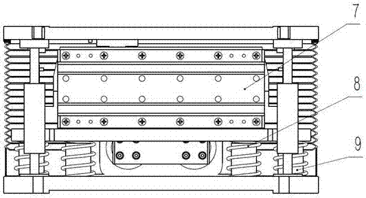 Vibration absorbing mechanism for converting complex vibration into triaxial reciprocating vibration