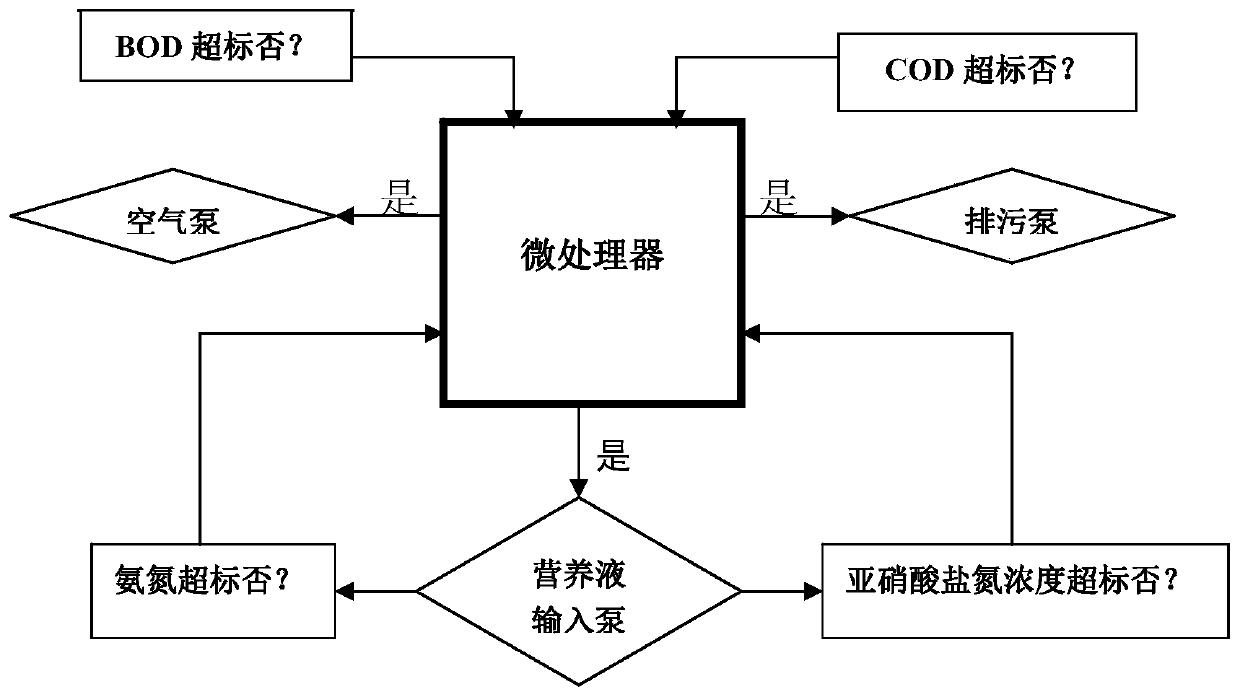 Self-cleaning large-scale culture control system utilizing immobilized microorganism water