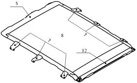 Automobile panoramic sunroof assembly and installation method thereof