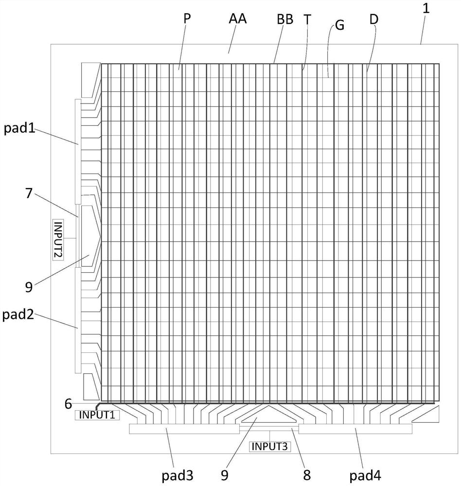 Substrate for testing flat panel detector and testing method thereof