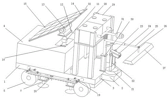 Solar energy robot for chemistry accident treatment and working method