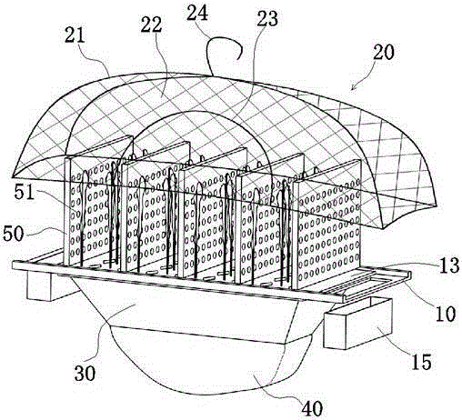 Armyworm cultivating device and application method thereof