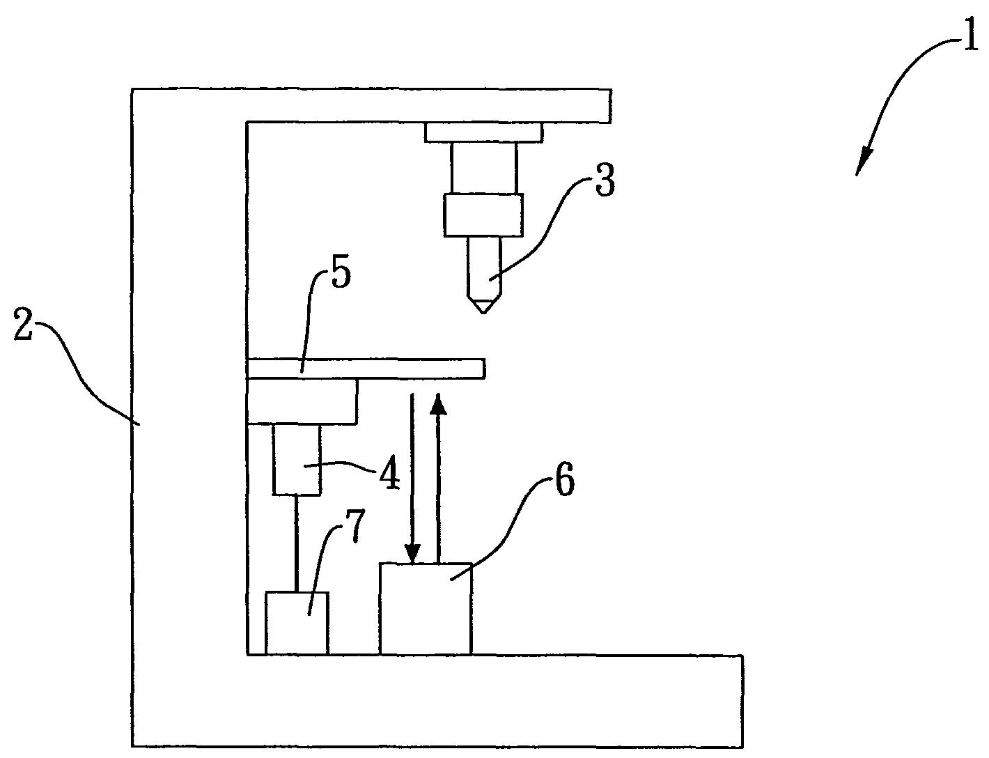 Device and method for optical nanoindentation measurement