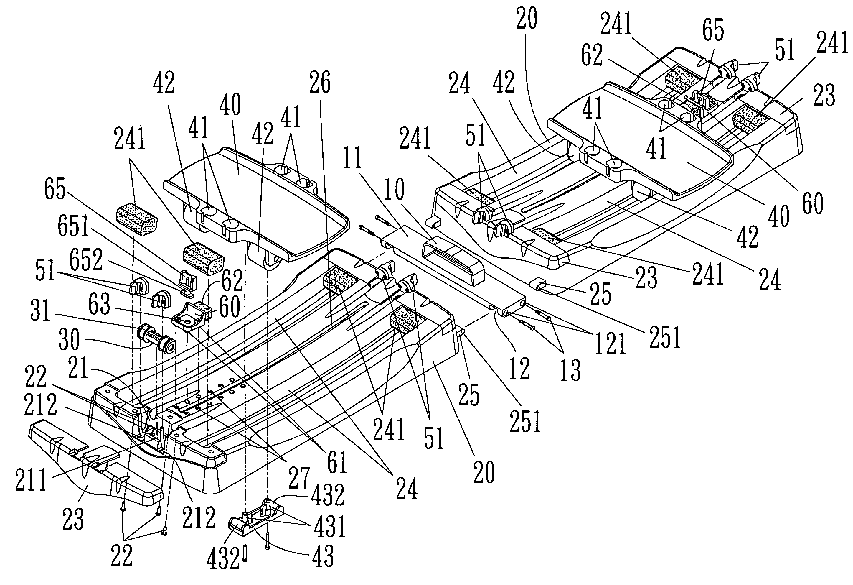 Structural improvement for stretching exercise apparatus