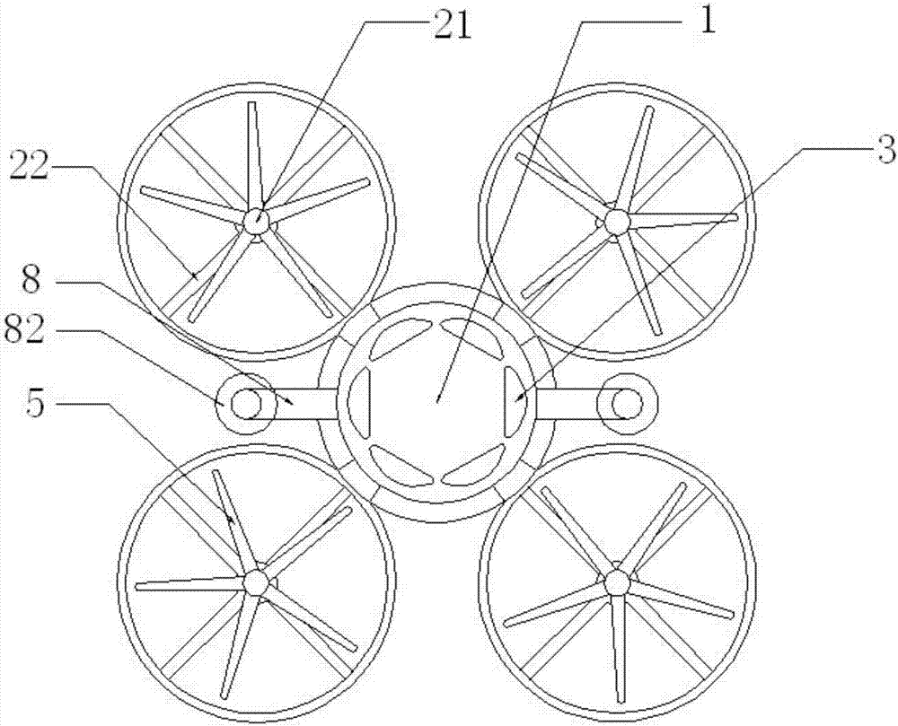 Unmanned aerial vehicle for deicing and accumulated snow removing of aerial cable