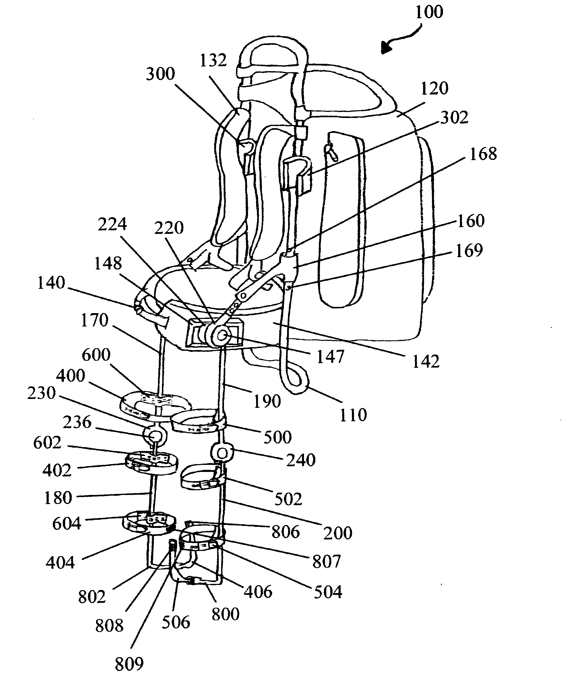 Backpack exoskeleton