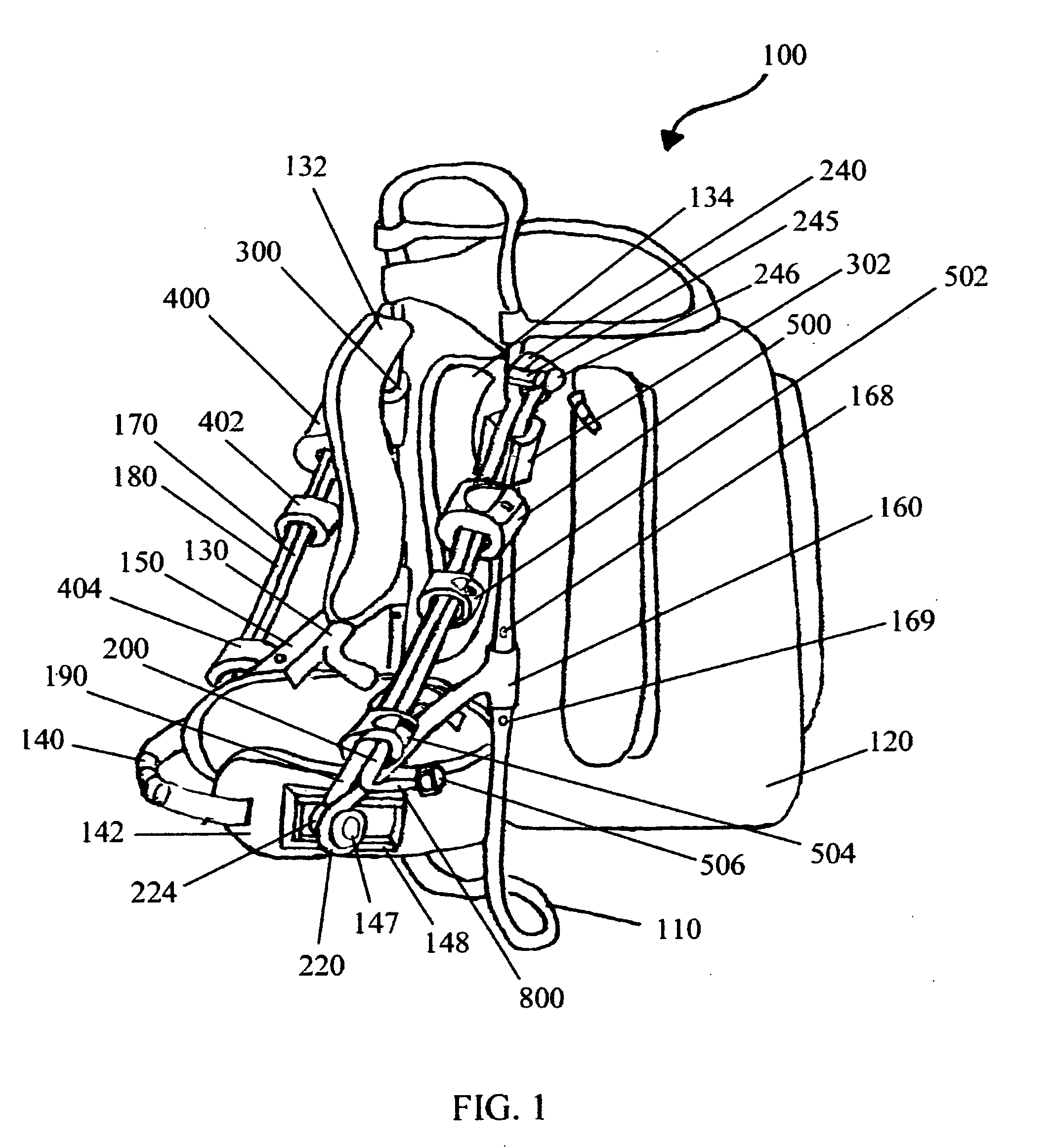 Backpack exoskeleton