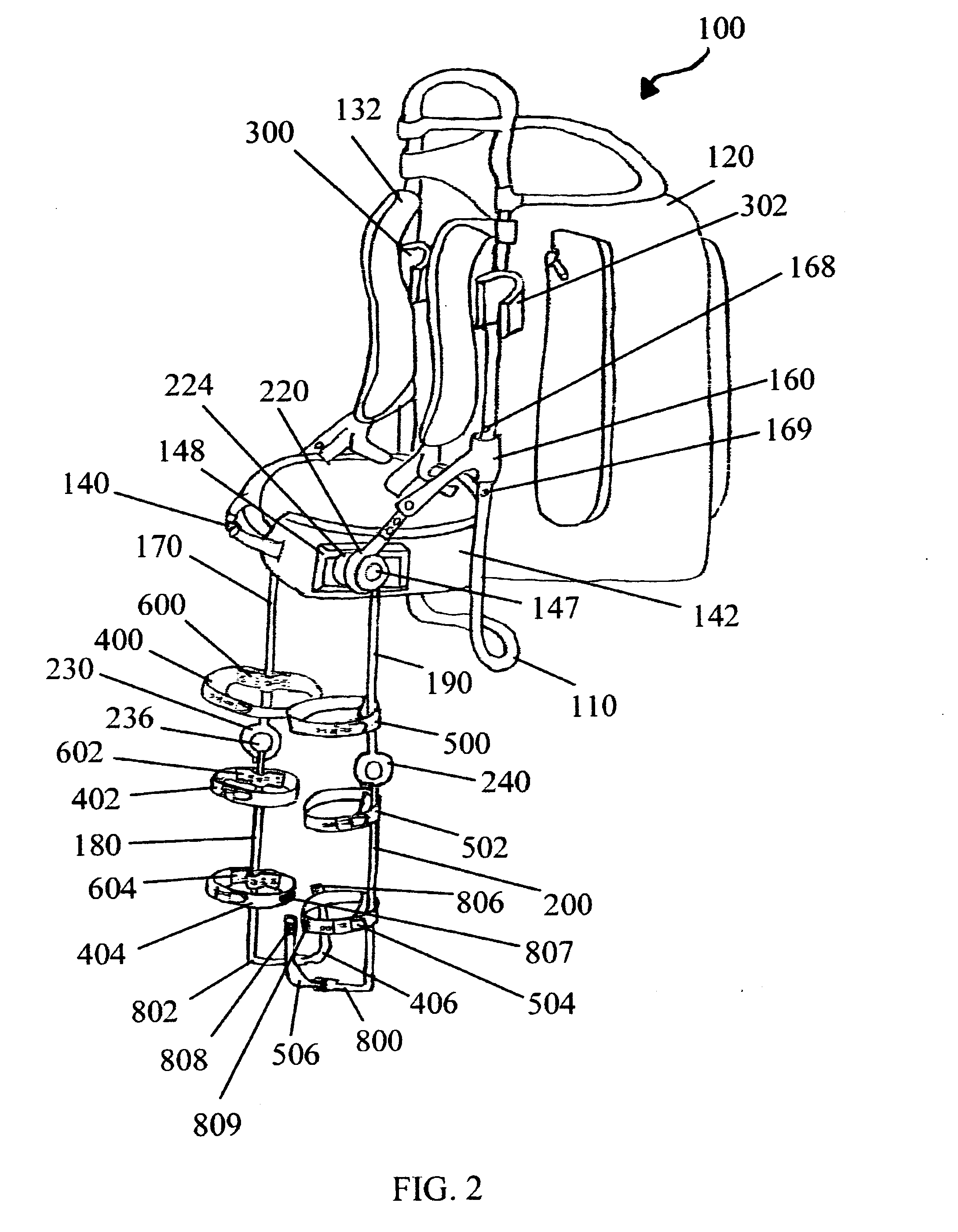 Backpack exoskeleton