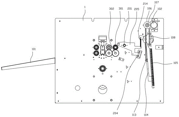 Automatic paper feeding mechanism of digital creasing machine