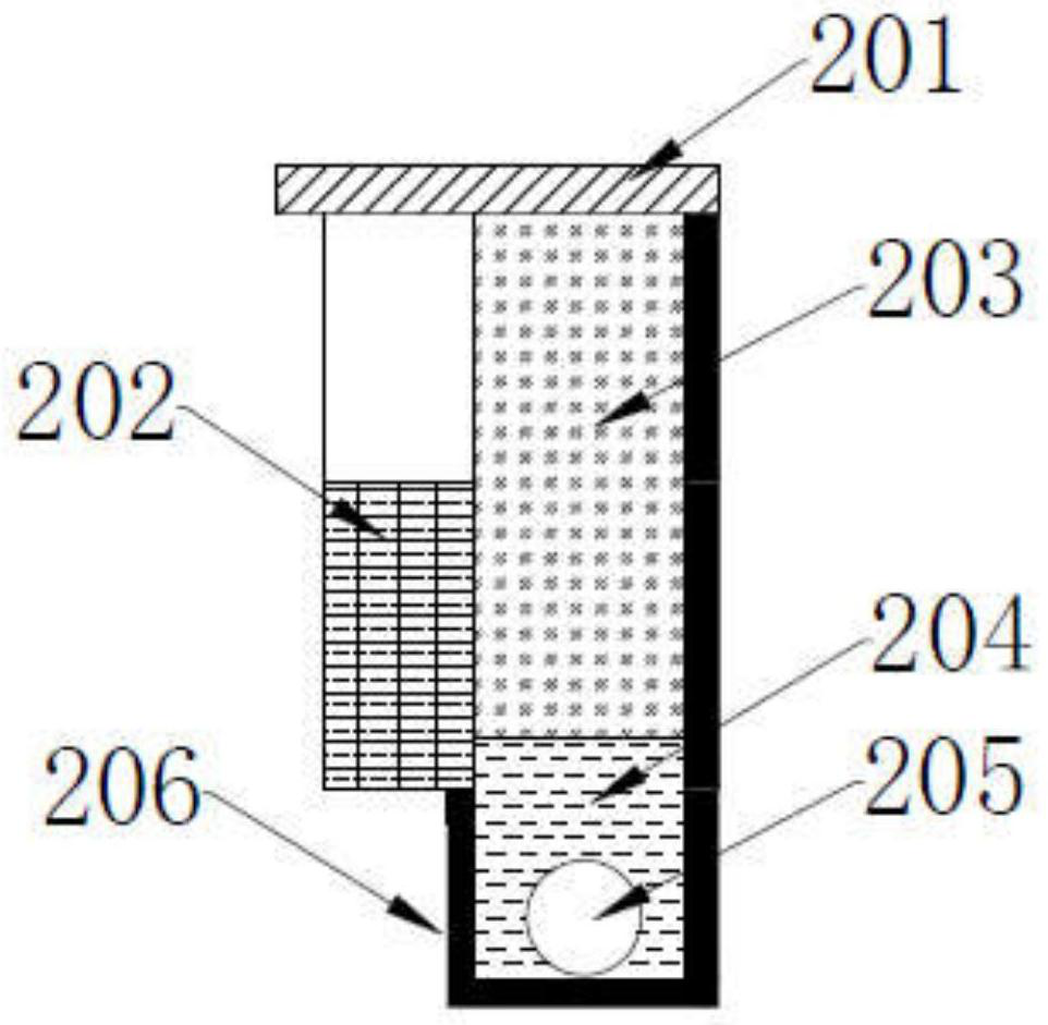 A drainage sidewalk capable of stagnant water purification