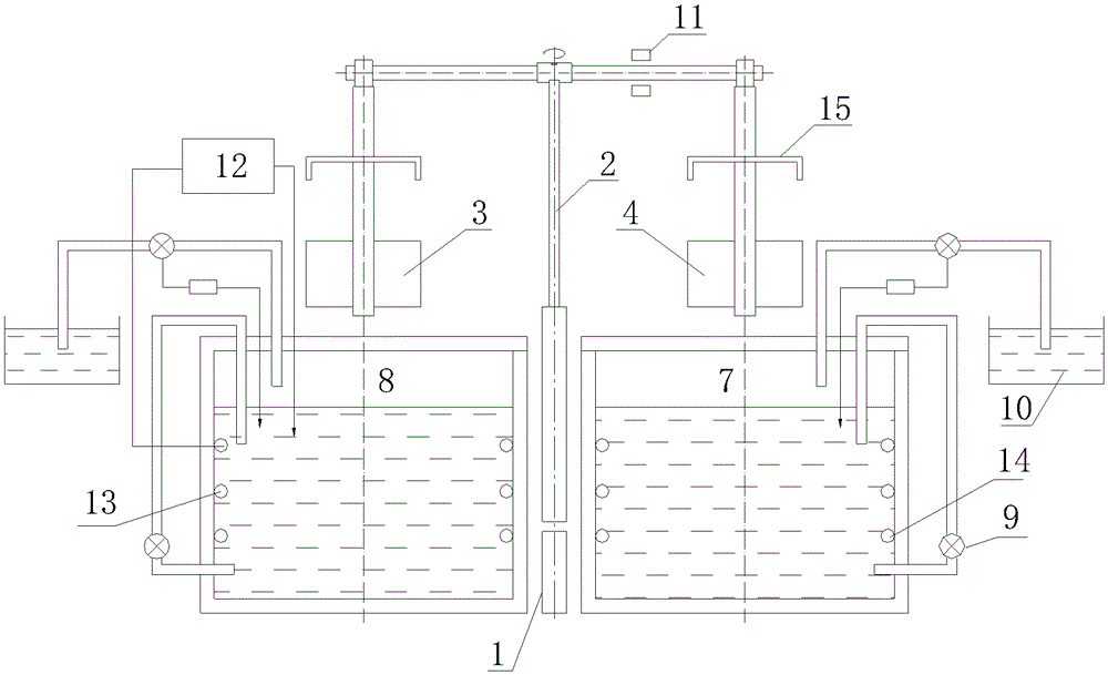 A protective material resistance to cold and heat pulse fatigue test device