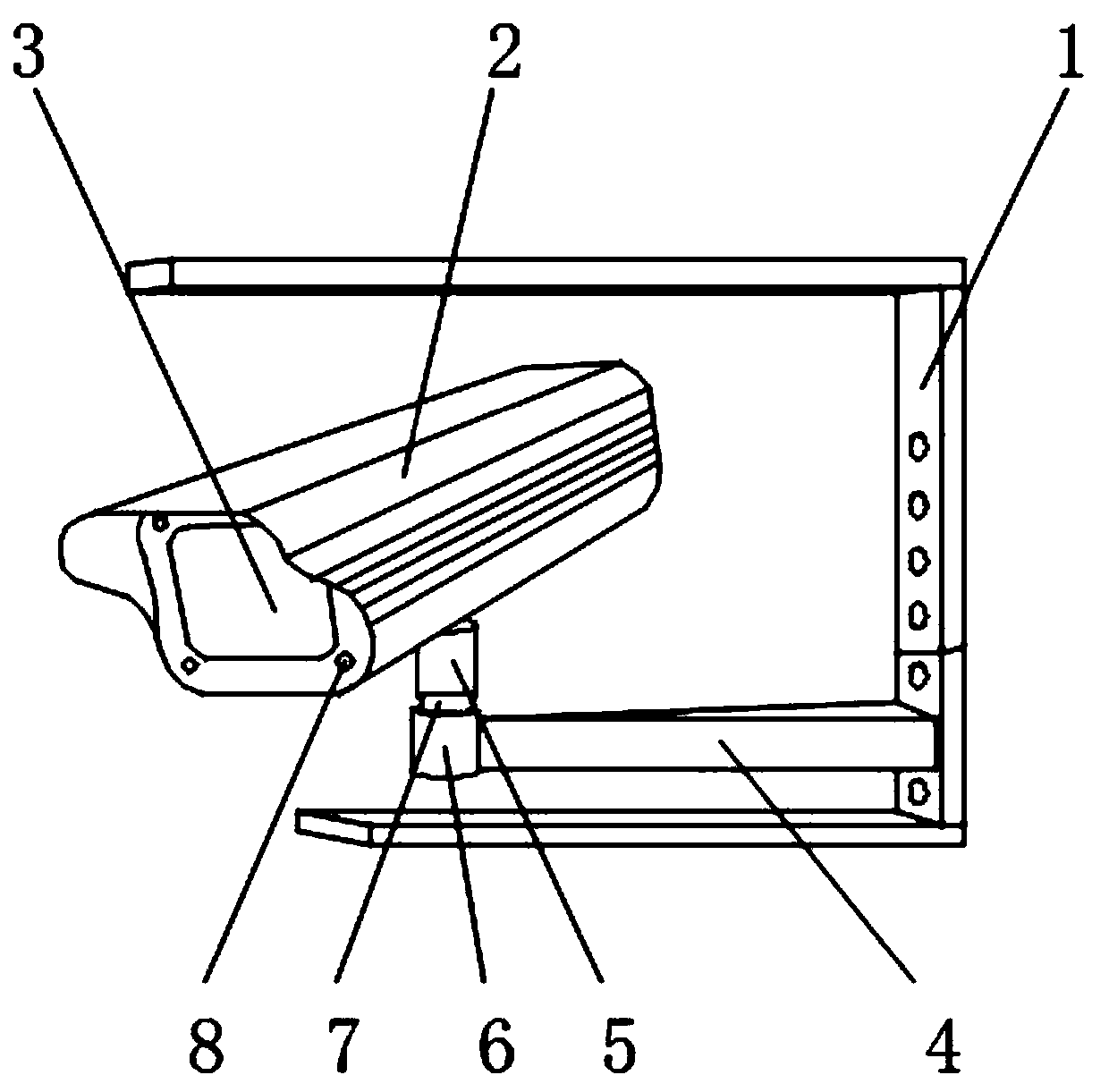 Monitoring device for weak current security engineering of intelligent building