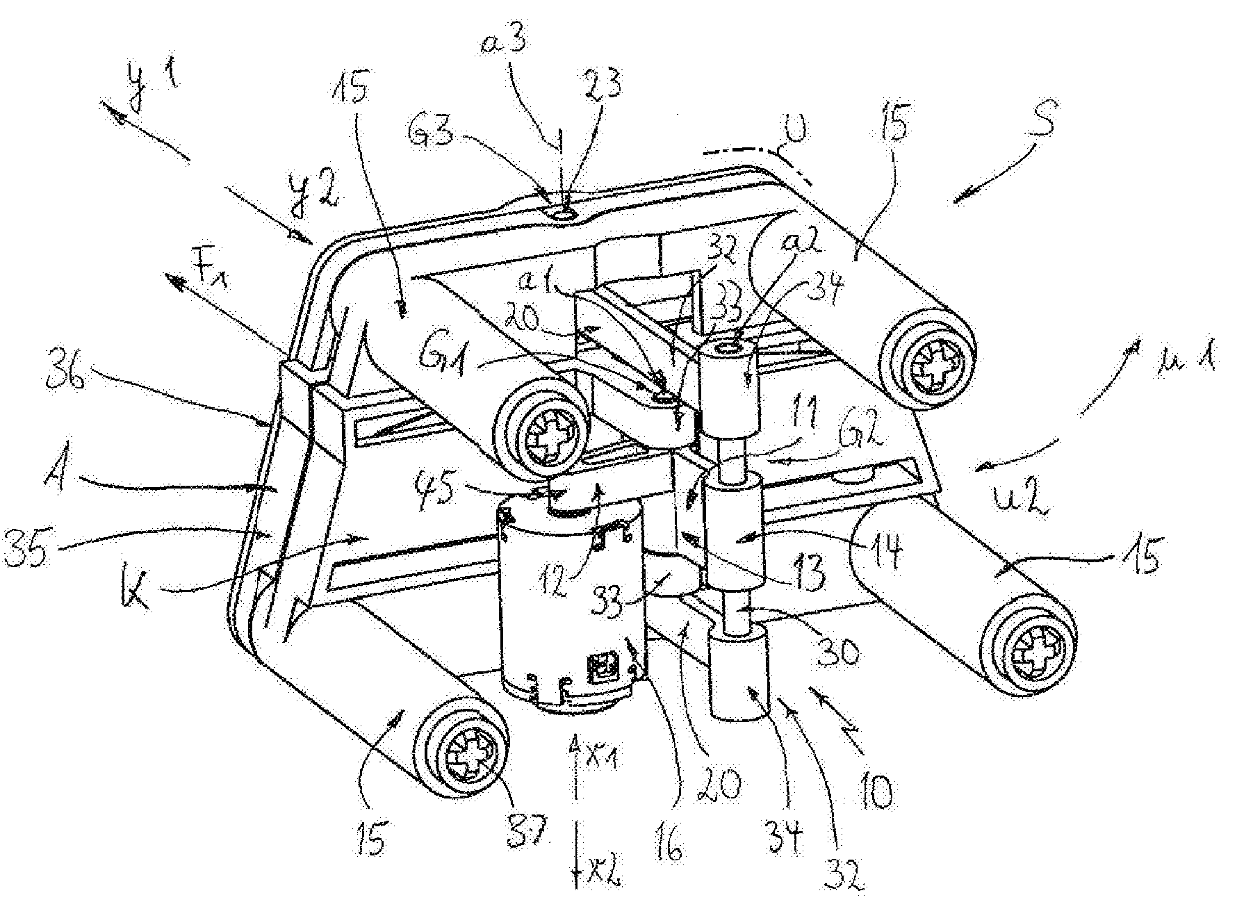 Latch for a motor-vehicle headrest